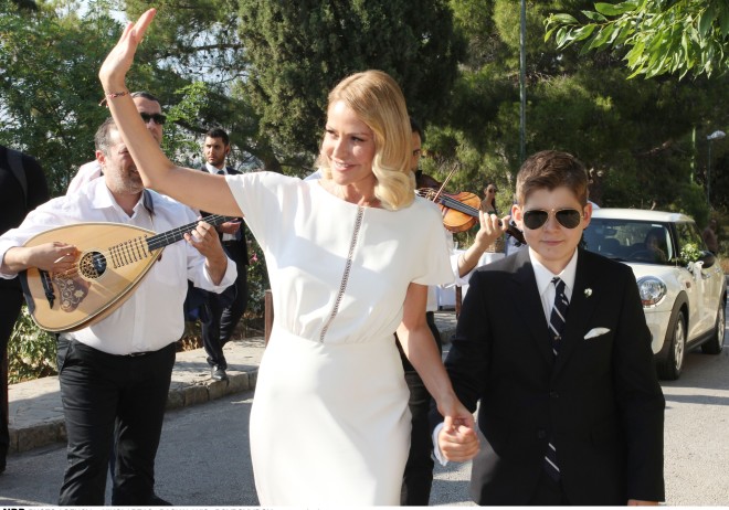 Η Τζένη Μπαλατσινού με τον γιο της, Μάξιμο
