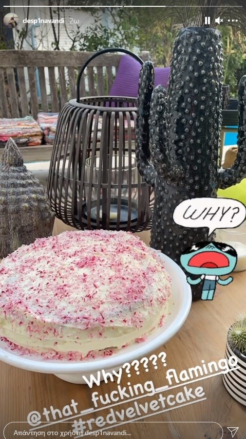 Το red velvet cake που ετοίμασε ο γιος της Δέσποινας Βανδή, Γιώργος